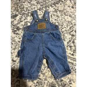 Vintage 90s Guess Baby Denim Overalls Size 3 Months